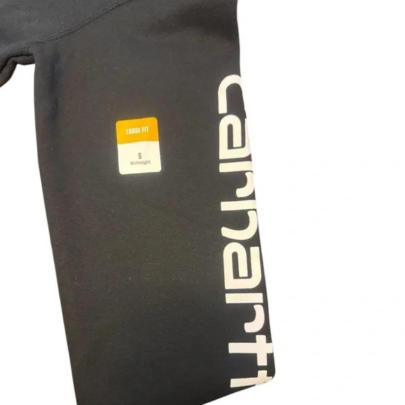 Carhartt Black Logo Sleeve Hoodie – Women’s Small – BNWT - Picture 6 of 9
